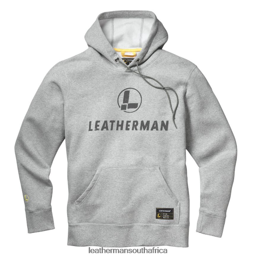 60BT4R78 Gray Apparel Leatherman Hand-drawn Logo Hoodie