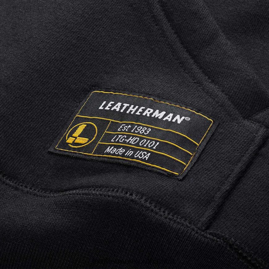 60BT4R81 Black Apparel Leatherman Heritage Badge Pullover Hoodie