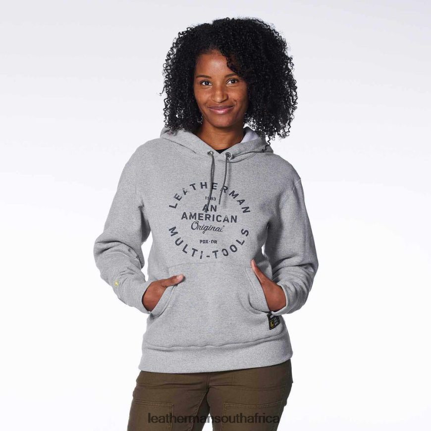60BT4R82 Gray Apparel Leatherman Heritage Badge Pullover Hoodie