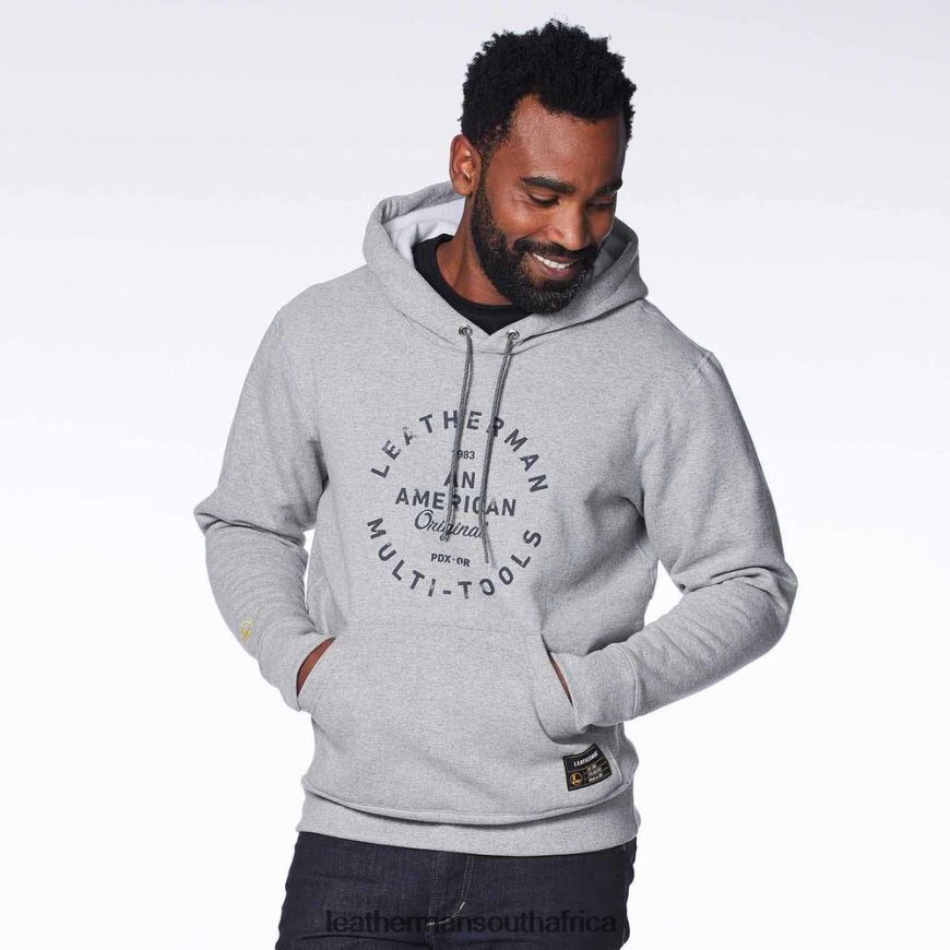 60BT4R82 Gray Apparel Leatherman Heritage Badge Pullover Hoodie
