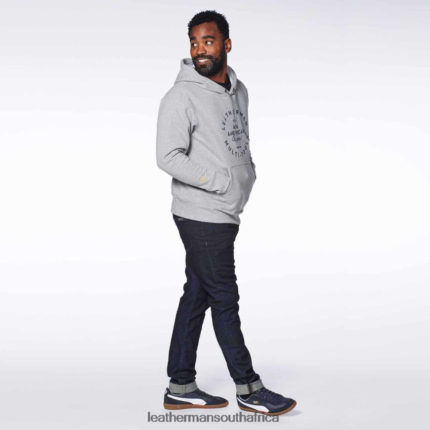 60BT4R82 Gray Apparel Leatherman Heritage Badge Pullover Hoodie