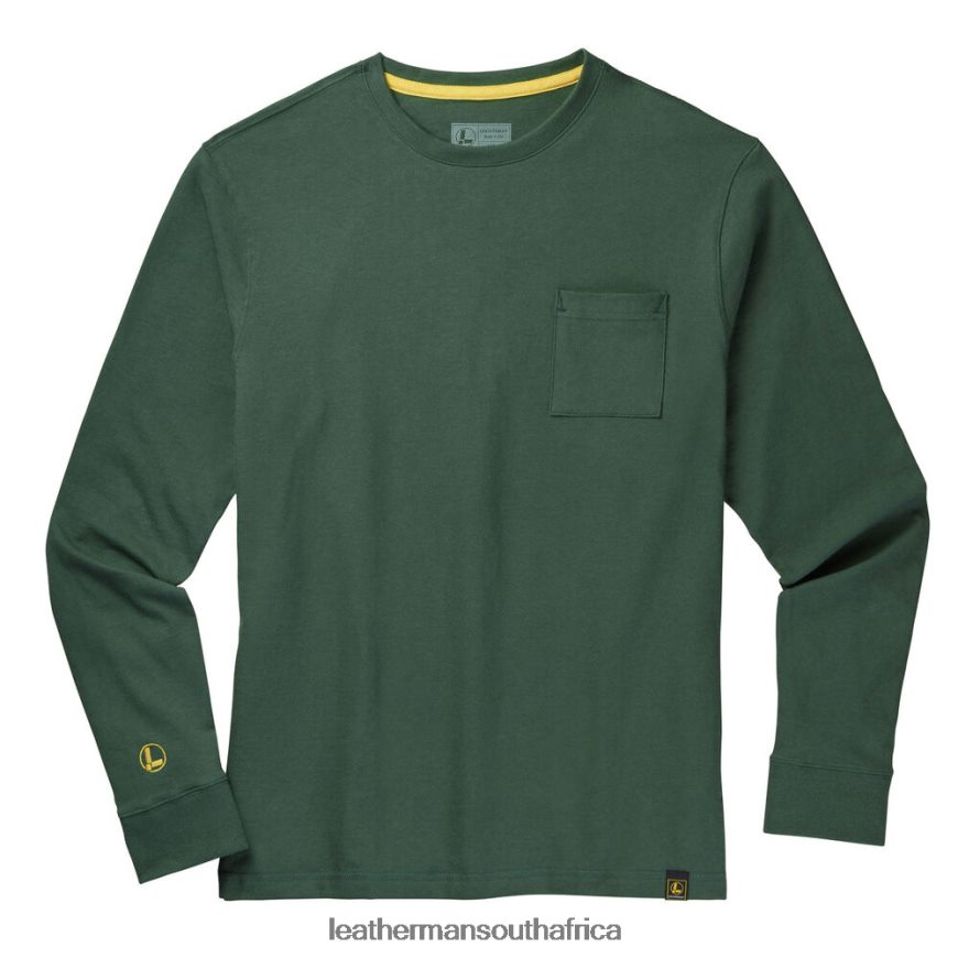 60BT4R92 Green Apparel Leatherman Brand Stamp Long Sleeve Tee