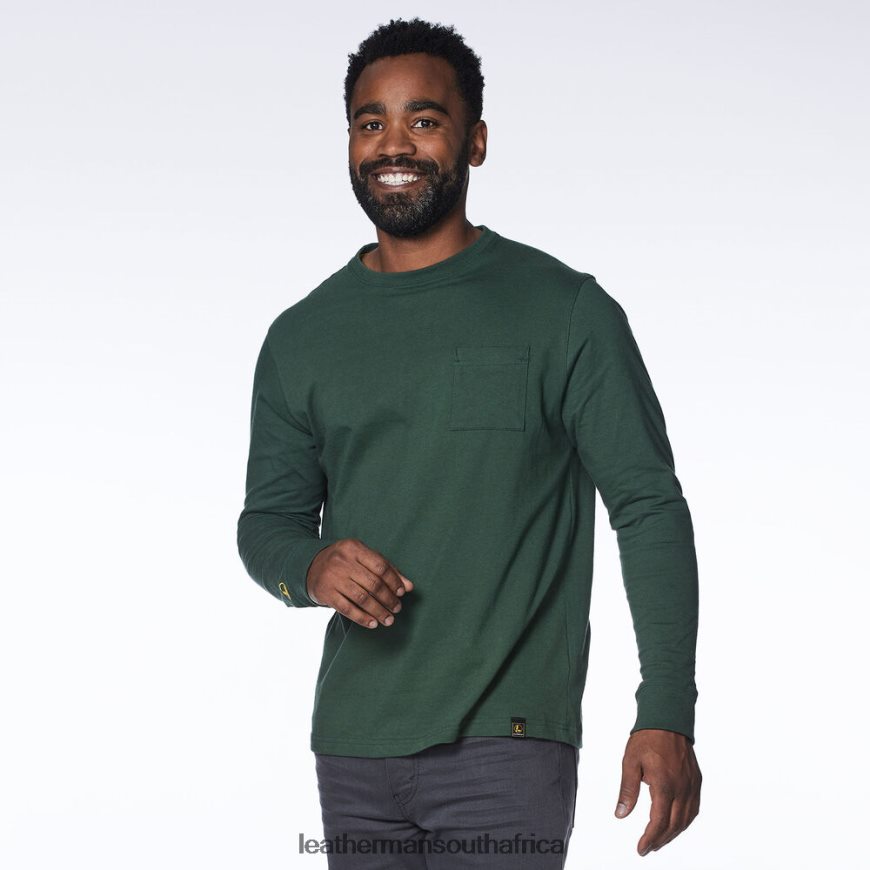 60BT4R92 Green Apparel Leatherman Brand Stamp Long Sleeve Tee