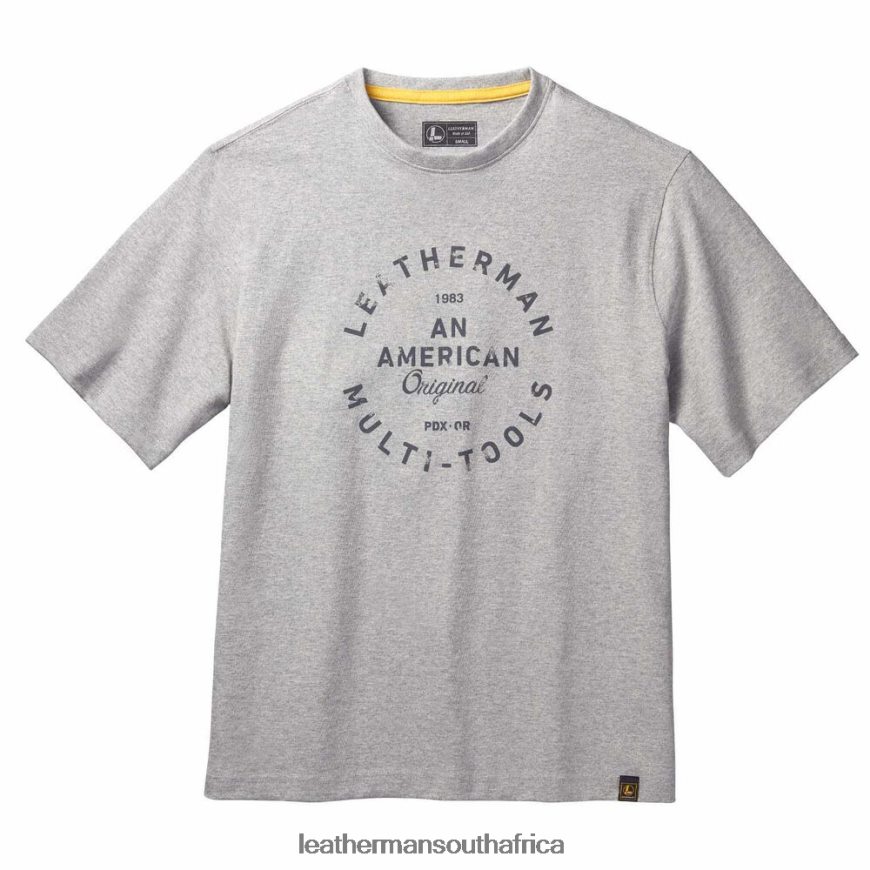 60BT4R95 Gray Apparel Leatherman Heritage Badge Short Sleeve Tee