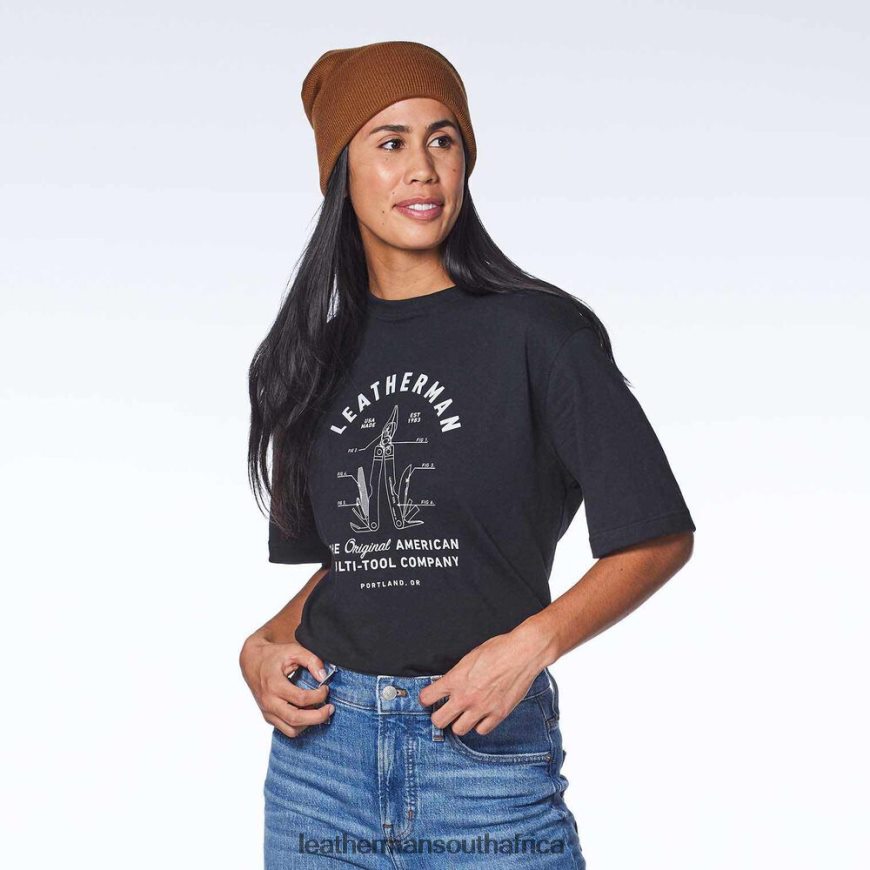 60BT4R97 Black Apparel Leatherman PST Heritage Short Sleeve Tee