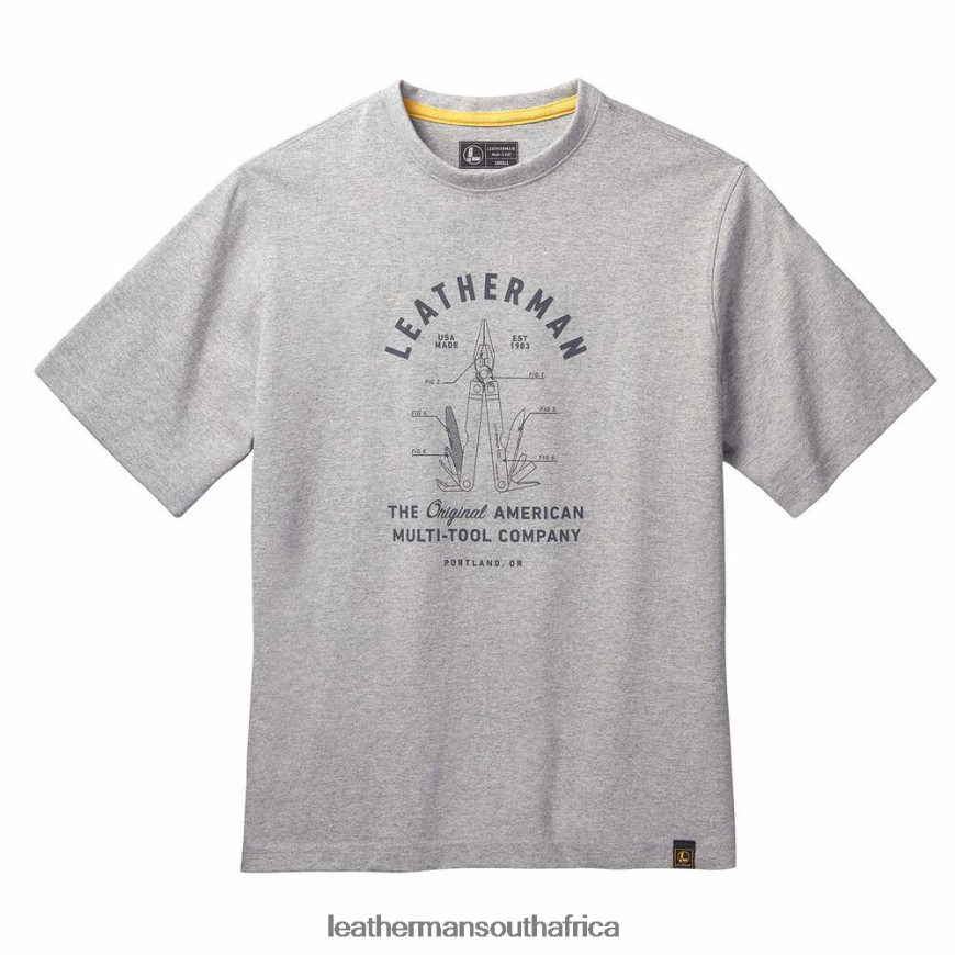 60BT4R98 Gray Apparel Leatherman PST Heritage Short Sleeve Tee
