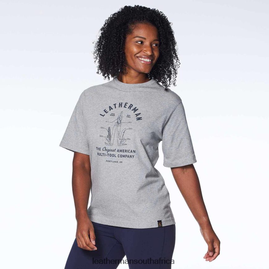 60BT4R98 Gray Apparel Leatherman PST Heritage Short Sleeve Tee