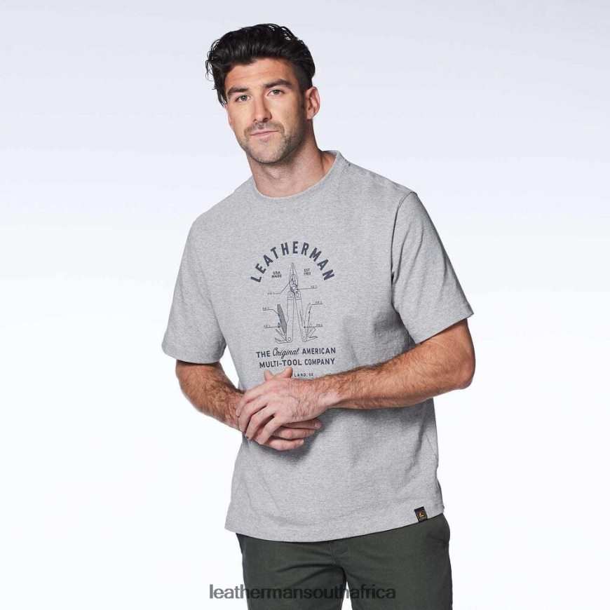 60BT4R98 Gray Apparel Leatherman PST Heritage Short Sleeve Tee